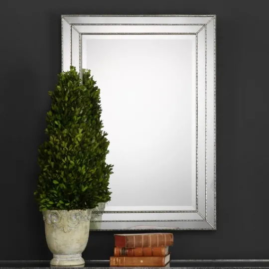 Kirkland's Home Metallic Grooved Texture Wall Mirror- Decorative Mirrors