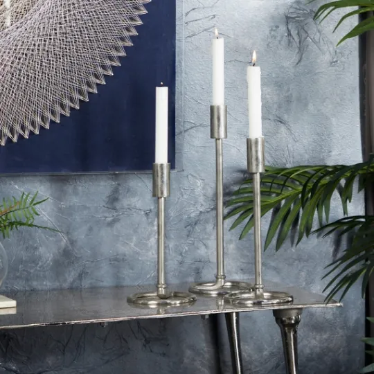 Kirkland's Home Metallic Loop Base Taper Candle Holders, Set Of 3- Candle Holders