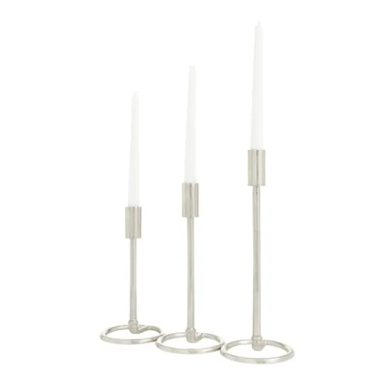 Kirkland's Home Metallic Loop Base Taper Candle Holders, Set Of 3- Candle Holders