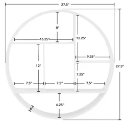 Kirkland's Home Metallic Metal Circular Frame Wall Shelf- Shelves