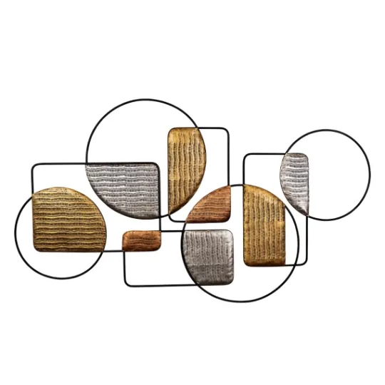 Kirkland's Home Metallic Modern Abstract Shapes Wall Plaque- Wall Plaques