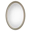 Kirkland's Home Metallic Silver Beaded Edge Oval Mirror- Decorative Mirrors