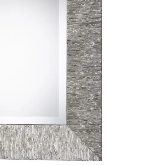 Kirkland's Home Metallic Silver Textured Frame Wall Mirror- Decorative Mirrors
