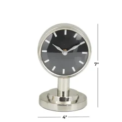 Kirkland's Home Metallic Steel Beveled Base Tabletop Clock- Decorative Accents