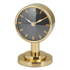 Kirkland's Home Metallic Steel Beveled Base Tabletop Clock- Decorative Accents