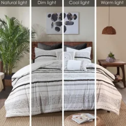 Kirkland's Home Mia Striped 3-Pc. Queen Duvet Cover Set- Duvets