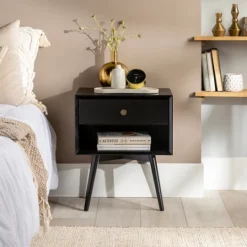 Kirkland's Home Mid-Century Cubby Nightstand- Nightstands
