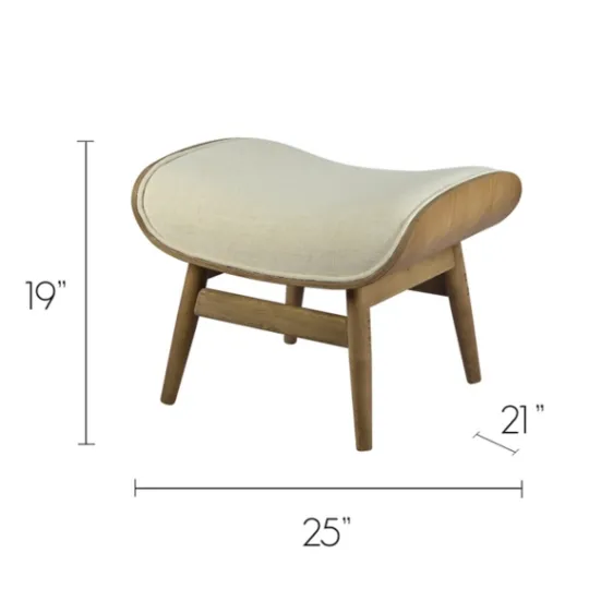 Kirkland's Home Mid-Century Modern Saddle Seat Ottoman- Benches & Ottomans