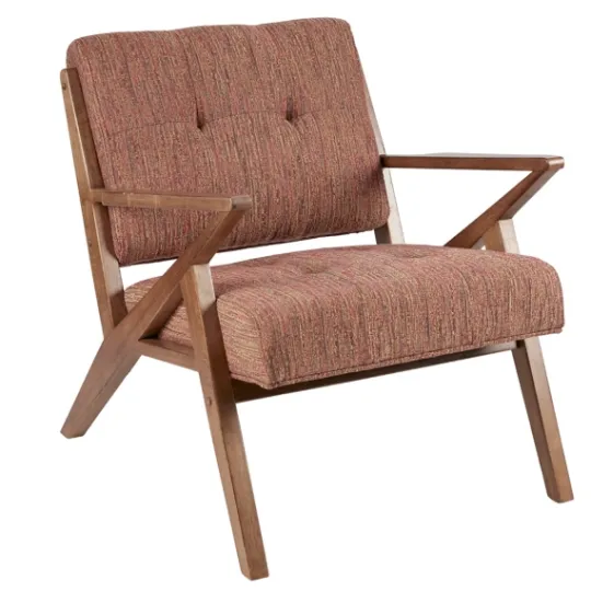 Kirkland's Home Mid-Century Pecan Finish Accent Chair- Accent Chairs
