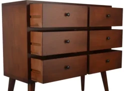 Kirkland's Home Mid-Century Six Drawer Accent Chest- Dressers & Chests