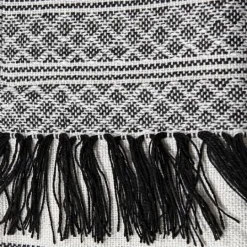 Kirkland's Home Midnight Crosshatch Stripes Outdoor Throw Blanket- Blankets & Throws