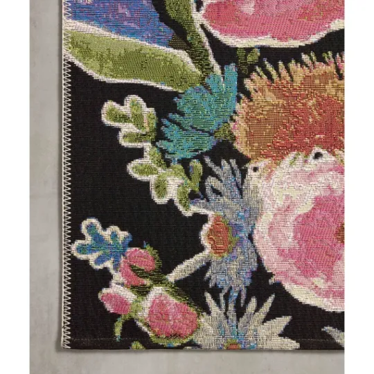 Kirkland's Home Midnight Garden Party Indoor/Outdoor Rug, 7X11- Outdoor Rugs