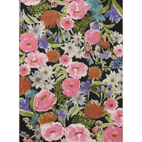 Kirkland's Home Midnight Garden Party Indoor/Outdoor Rug, 5X7- Outdoor Rugs