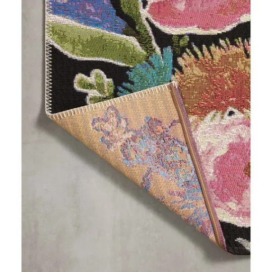 Kirkland's Home Midnight Garden Party Indoor/Outdoor Rug, 5X7- Outdoor Rugs