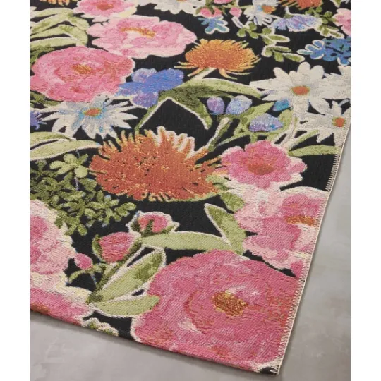 Kirkland's Home Midnight Garden Party Indoor/Outdoor Rug, 5X7- Outdoor Rugs