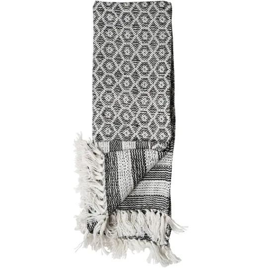 Kirkland's Home Midnight Honeycomb Outdoor Throw Blanket- Blankets & Throws