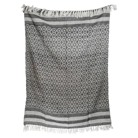 Kirkland's Home Midnight Honeycomb Outdoor Throw Blanket- Blankets & Throws