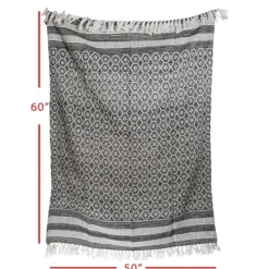 Kirkland's Home Midnight Honeycomb Outdoor Throw Blanket- Blankets & Throws