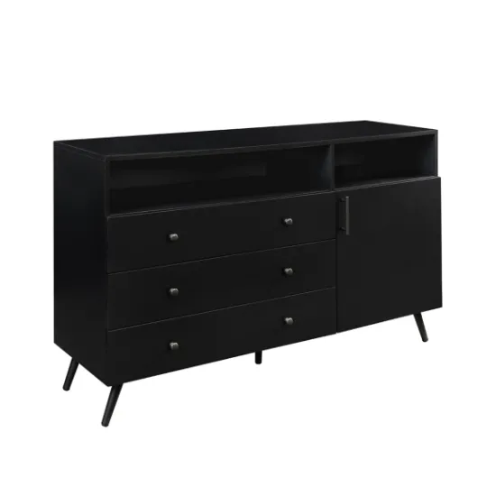 Kirkland's Home Midnight Mid-Century Modern Sideboard- Cabinets & Sideboards