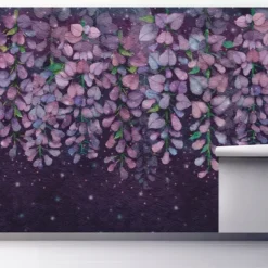 Kirkland's Home Midnight Purple Wisteria Peel And Stick Wall Mural- Wall Murals & Wall Decals