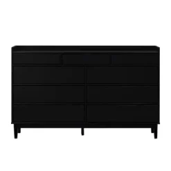 Kirkland's Home Midnight Solid Wood Pull Tab Large Dresser- Dressers & Chests