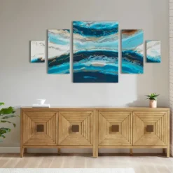 Kirkland's Home Midnight Tide Canvas Art Prints, Set Of 5- Canvas Art