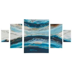 Kirkland's Home Midnight Tide Canvas Art Prints, Set Of 5- Canvas Art