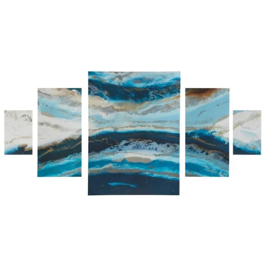 Kirkland's Home Midnight Tide Canvas Art Prints, Set Of 5- Canvas Art