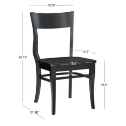 Kirkland's Home Midnight Wave Frame Dining Chairs, Set Of 2- Dining Chairs