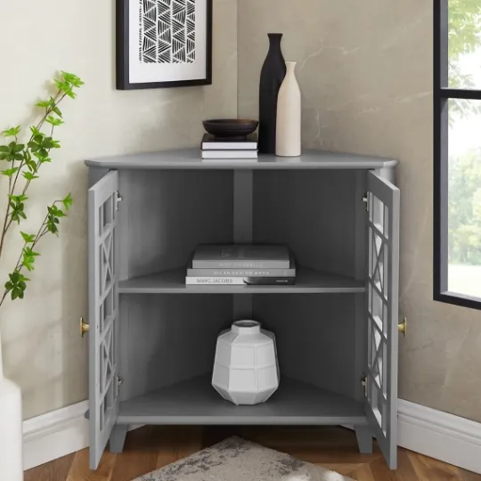 Kirkland's Home Mikie Corner Cabinet- Cabinets & Sideboards