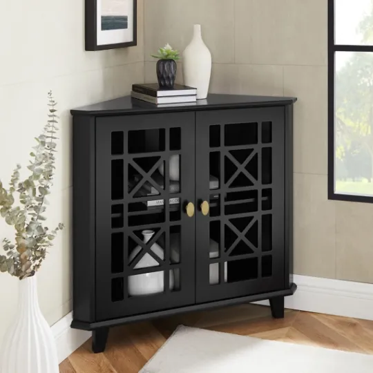 Kirkland's Home Mikie Corner Cabinet- Cabinets & Sideboards