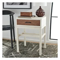 Kirkland's Home Milo Honey Herringbone Accent Table- Accent & End Tables