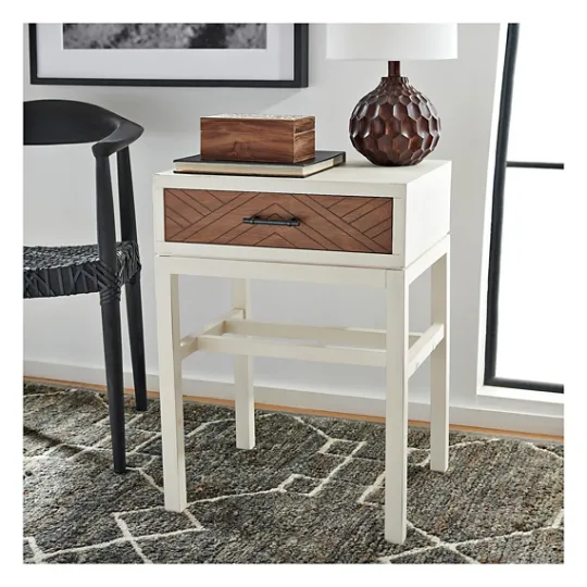 Kirkland's Home Milo Honey Herringbone Accent Table- Accent & End Tables
