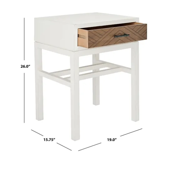 Kirkland's Home Milo Honey Herringbone Accent Table- Accent & End Tables