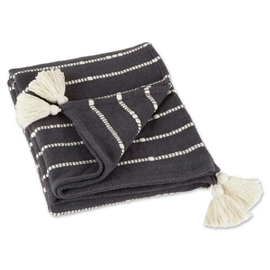 Kirkland's Home Mineral Slub Stripe Decorative Throw- Blankets & Throws