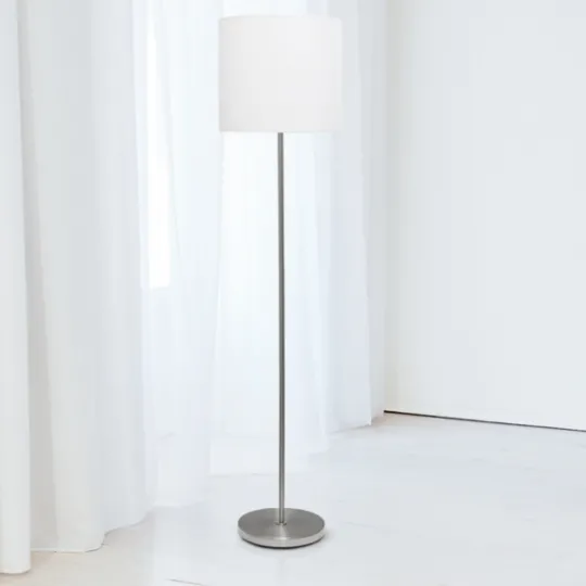 Kirkland's Home Minimal Brushed Nickel Stem Floor Lamp- Floor Lamps