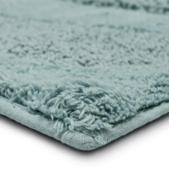 Kirkland's Home Mint Asymmetrical Cotton Bath Mat, 45 In.- Bathroom Rugs