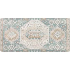 Kirkland's Home Mint Medallion Cushioned Kitchen Mat- Kitchen & Floor Mats