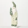 Kirkland's Home Minty Green Santa Folk Figurine- Statues & Figurines