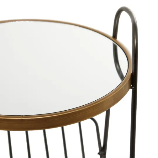 Kirkland's Home Mirror Top Magazine Rack Side Table- Accent & End Tables