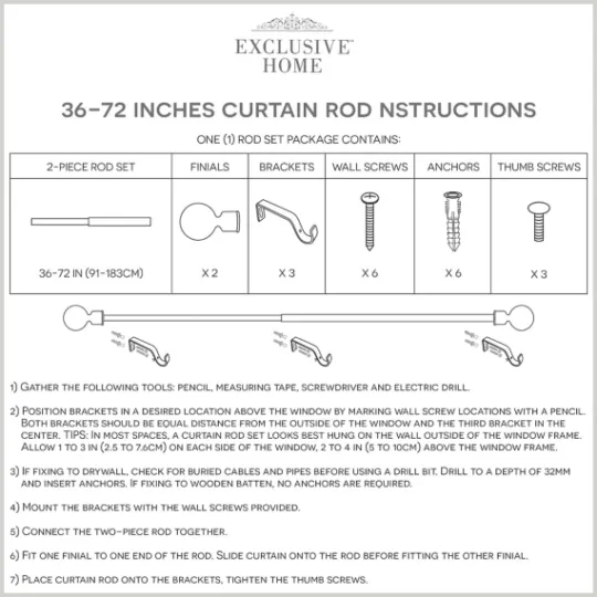 Kirkland's Home Mirrored Mosaic Curtain Rod, 72 In.- Curtain Rods & Hardware