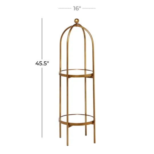 Kirkland's Home Mirrored Two-Tier Cage Shelf- Bookshelves
