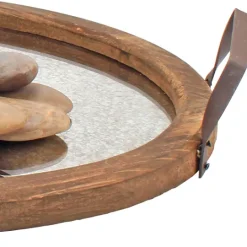 Kirkland's Home Mirrored Wood Oval Tray- Decorative Trays