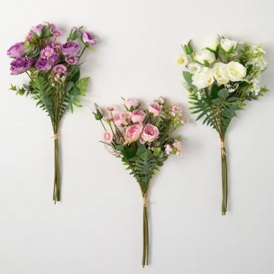 Kirkland's Home Mixed Floral And Foliage Bouquets, Set Of 3- Stems & Bouquets