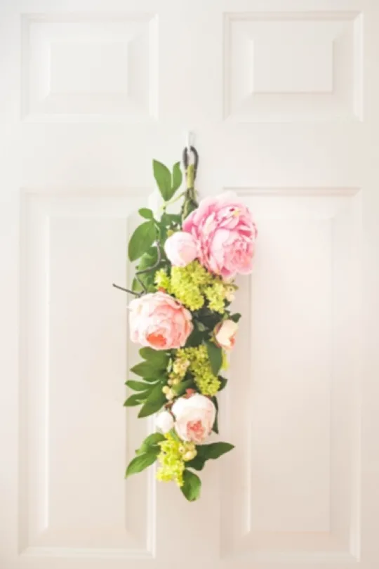 Kirkland's Home Mixed Peony And Hydrangea Swag Teardrop- Arrangements & Greenery