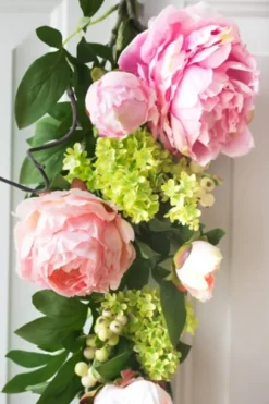 Kirkland's Home Mixed Peony And Hydrangea Swag Teardrop- Arrangements & Greenery