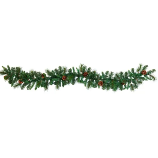 Kirkland's Home Mixed Pine Clear Led Lighted Garland- Arrangements & Greenery