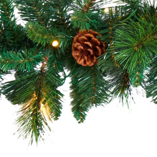 Kirkland's Home Mixed Pine Clear Led Lighted Garland- Arrangements & Greenery