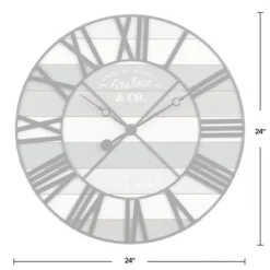 Kirkland's Home Mixed Plank And Black Metal Wall Clock- Clocks