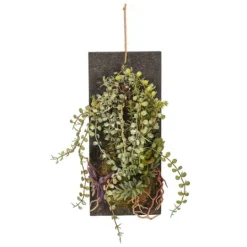 Kirkland's Home Mixed Plants Wooden Wall Plaque- Arrangements & Greenery